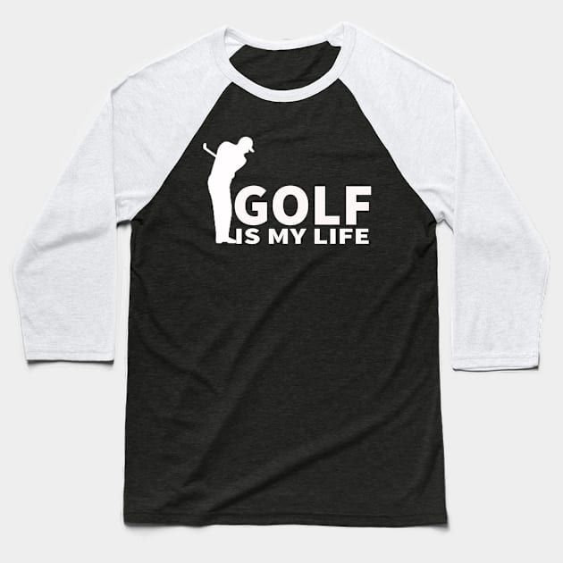 golf is my life white t-shirt Baseball T-Shirt by yassinstore